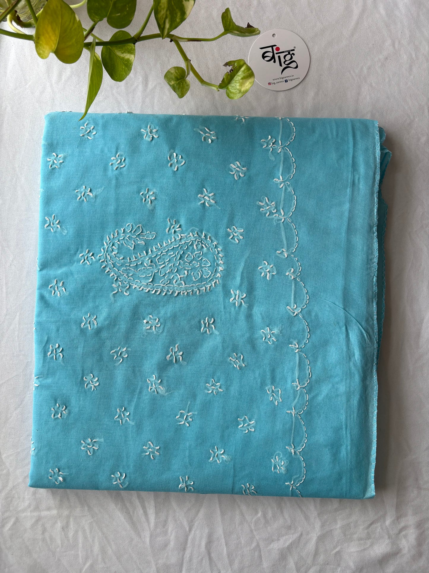 Chikankari Hand-Embroidered Saree | Cotton