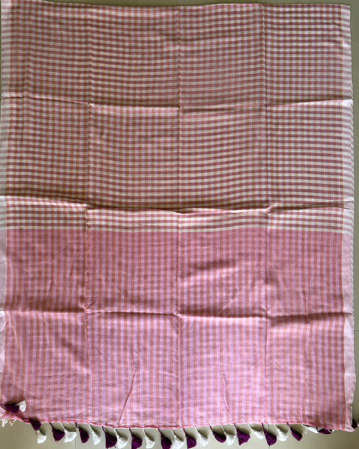 Mul Cotton check Saree