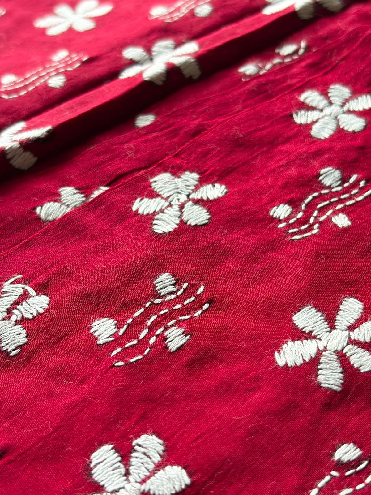 Kantha Stitch Blouse Piece | Cotton | 1 Meter