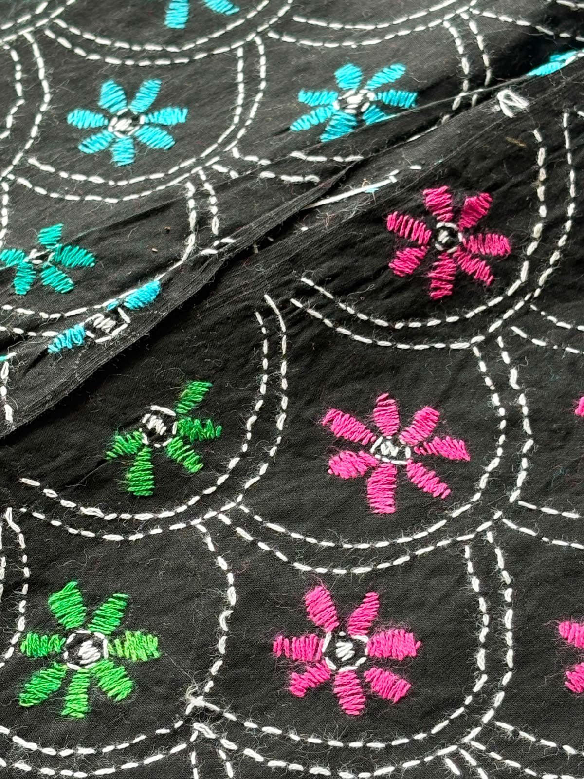 Kantha Stitch Blouse Piece | Cotton | 1 Meter