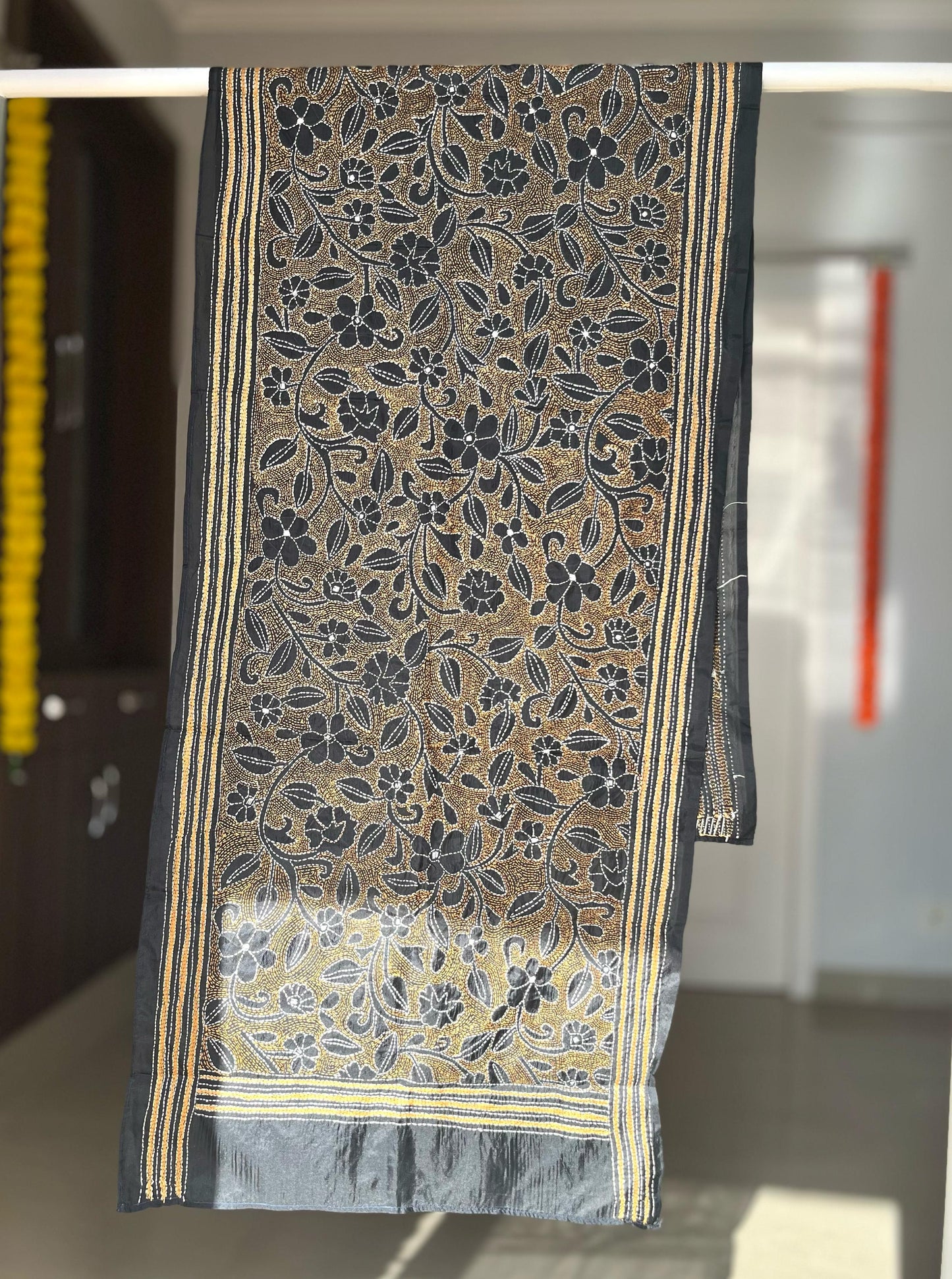 Kantha Art Silk Stole 22"