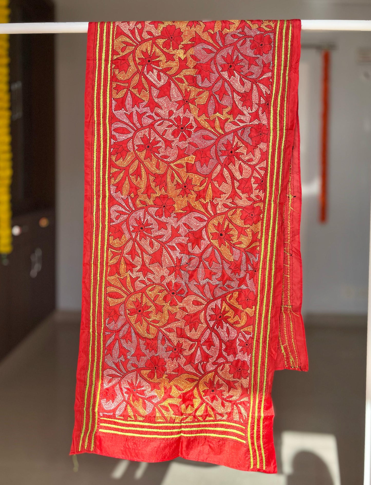 Kantha Art Silk Stole 22"