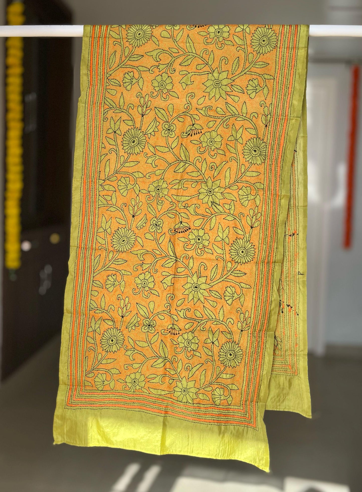 Kantha Art Silk Stole 22"