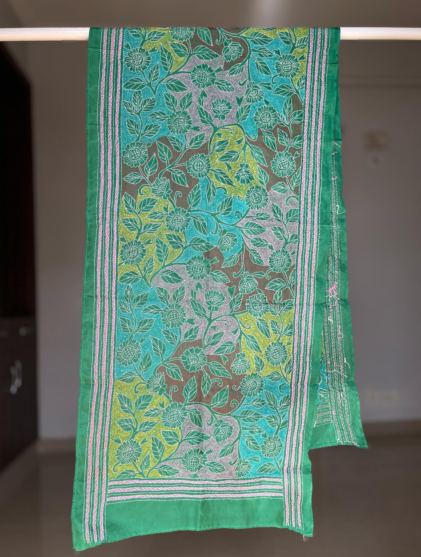 Kantha Art Silk Stole 22"