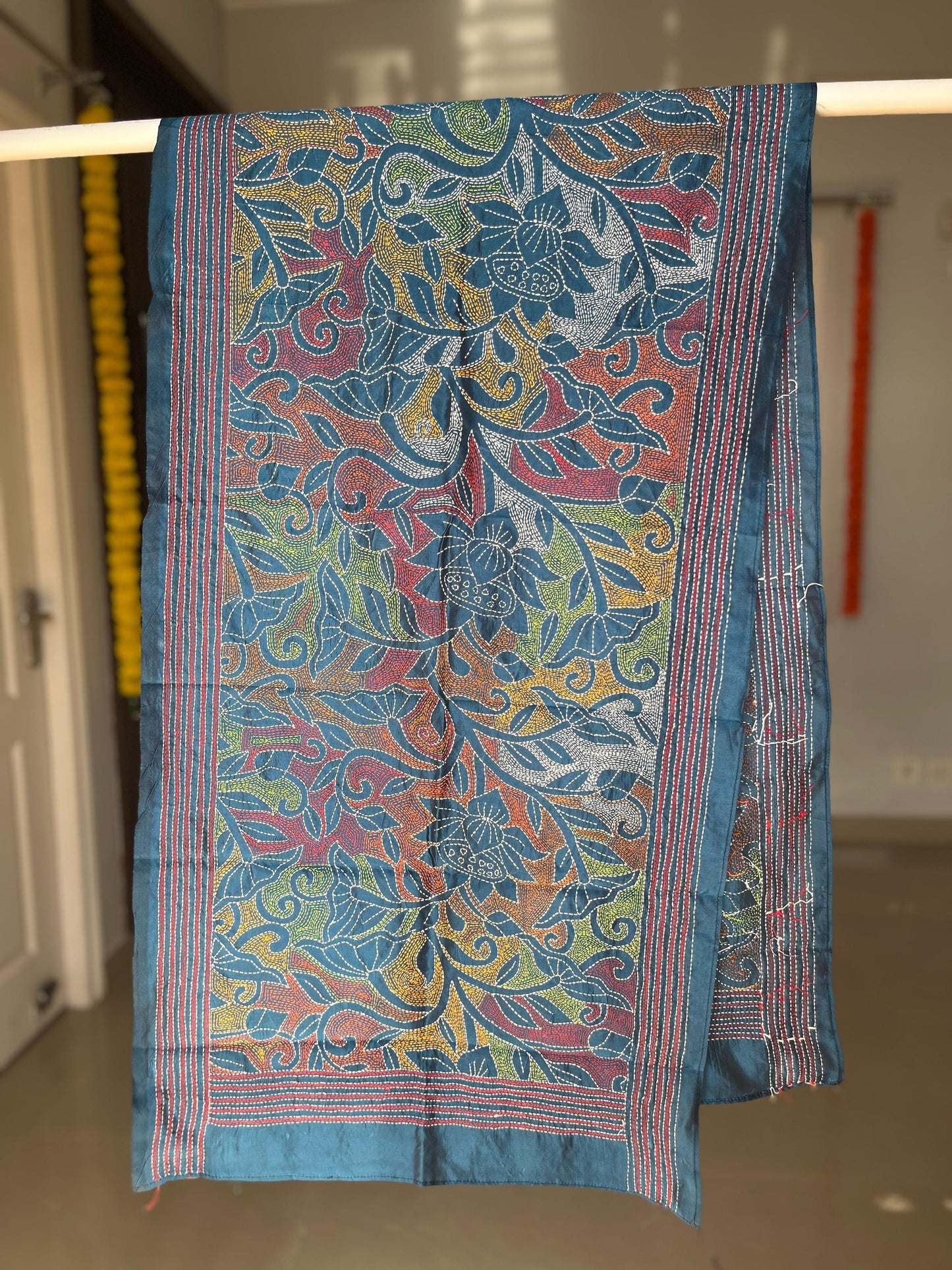 Kantha Art Silk Stole 22"