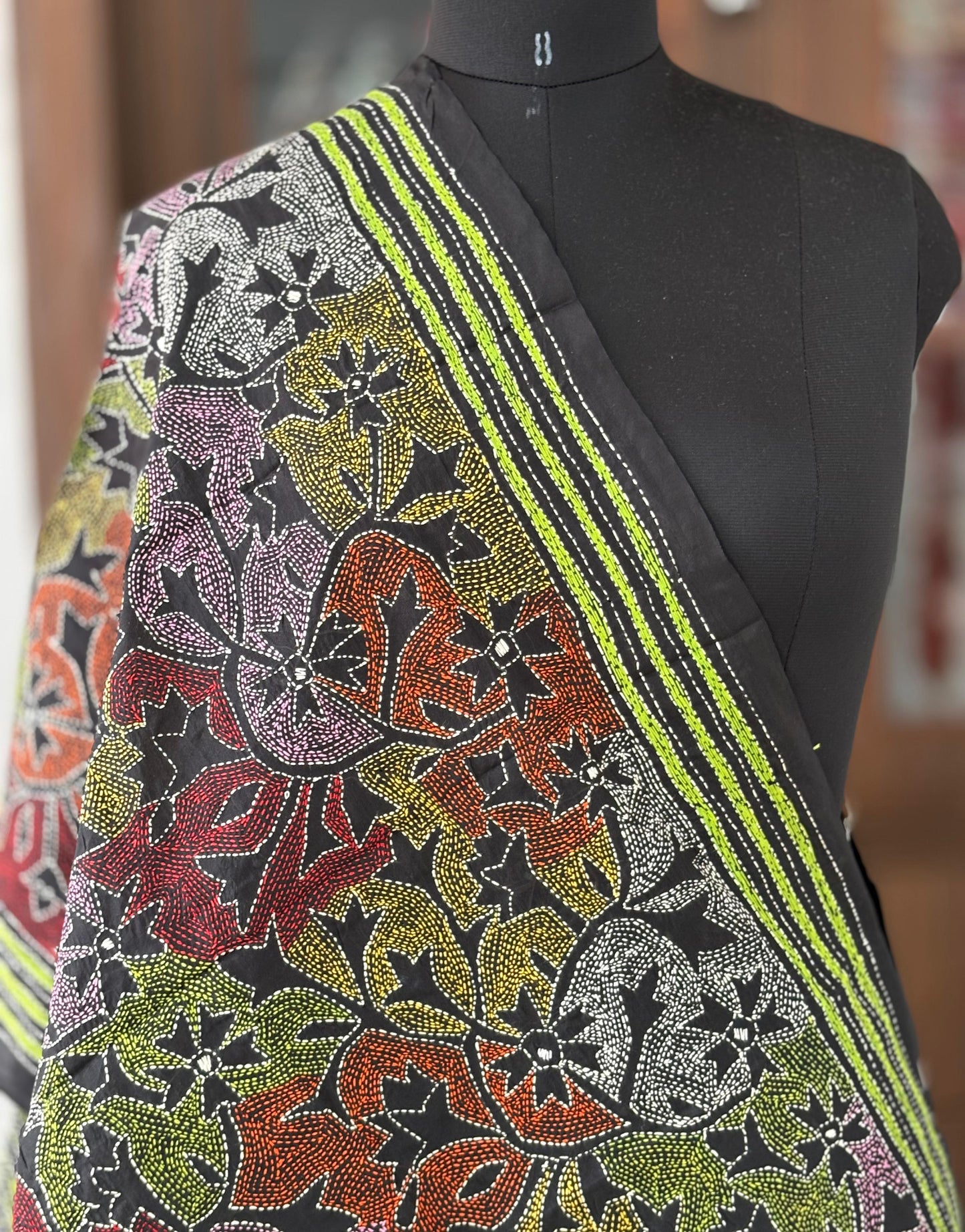 Kantha Art Silk Stole 22"