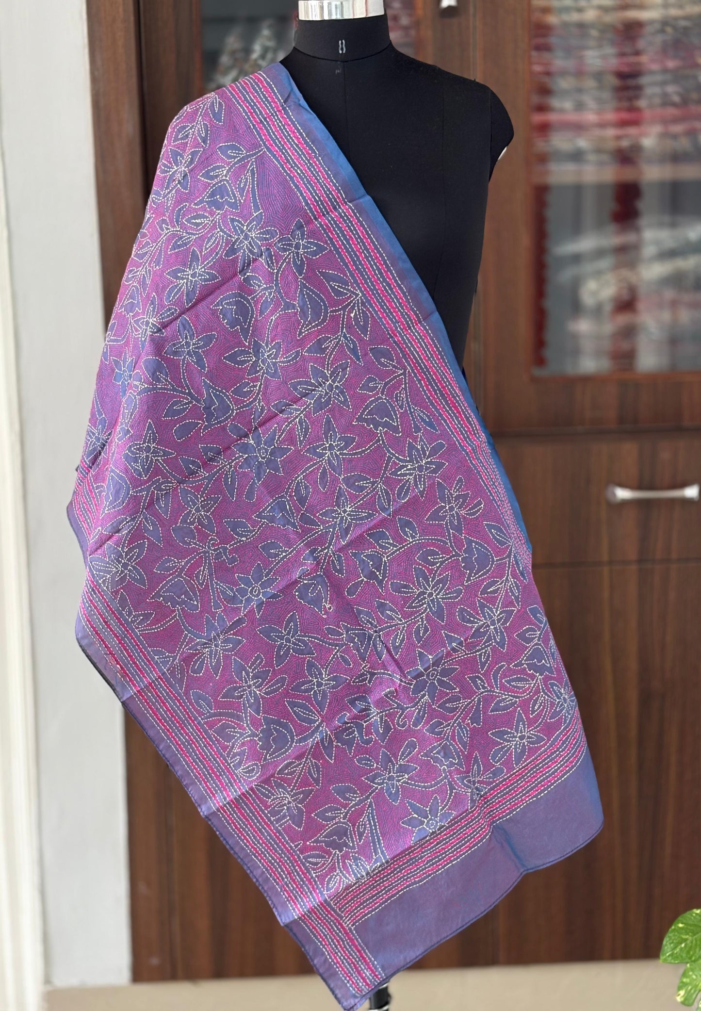 Kantha Art Silk Stole 22"