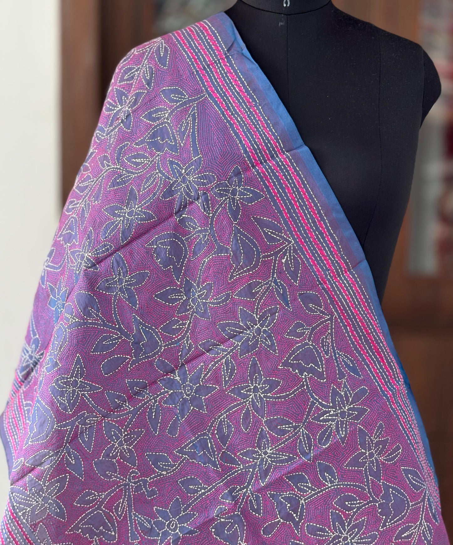 Kantha Art Silk Stole 22"