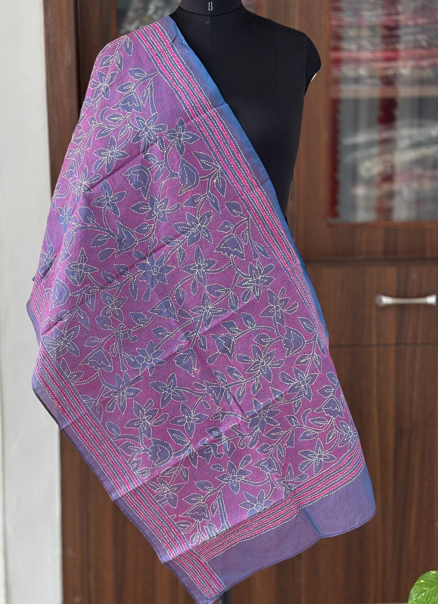 Kantha Art Silk Stole 22"
