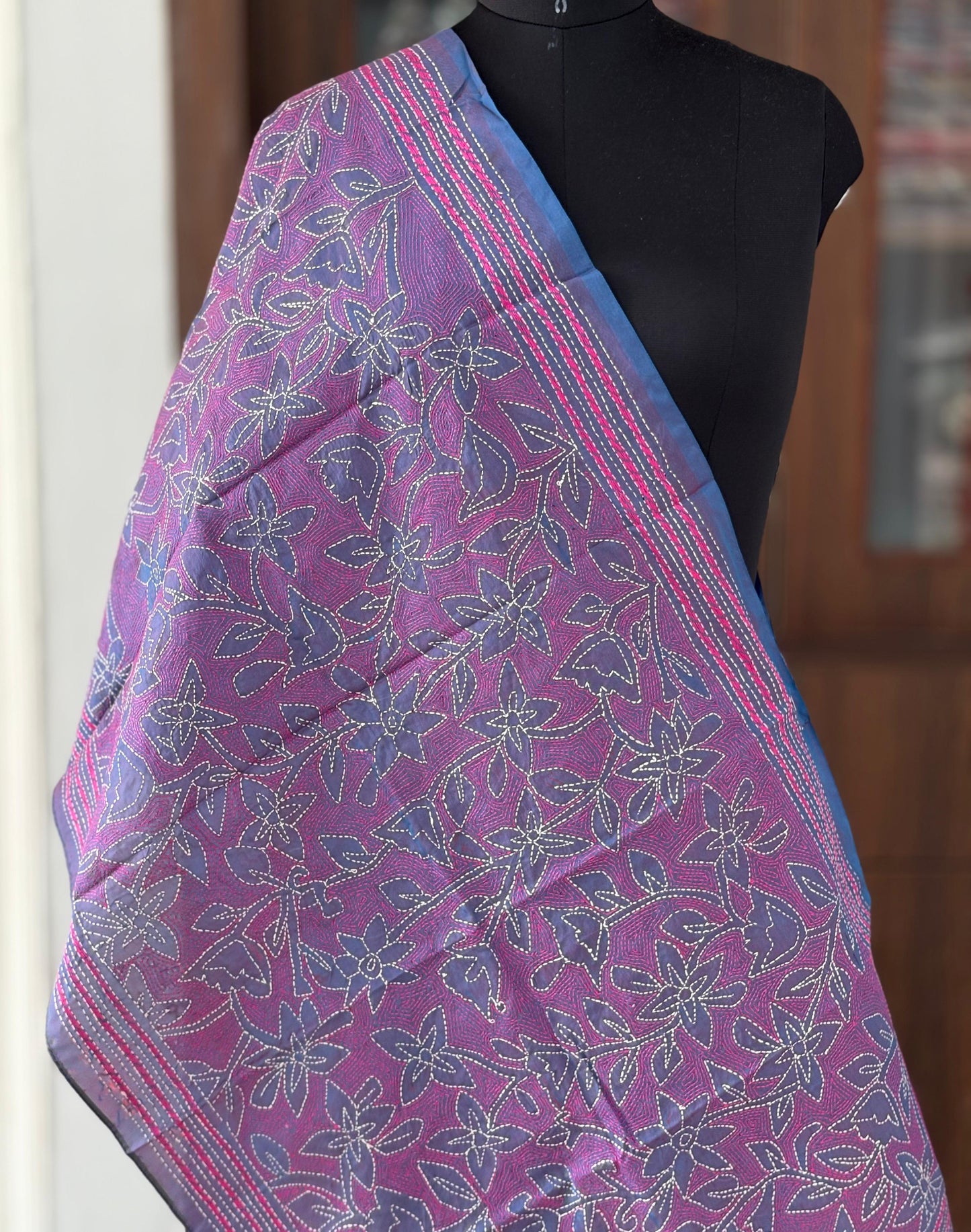 Kantha Art Silk Stole 22"