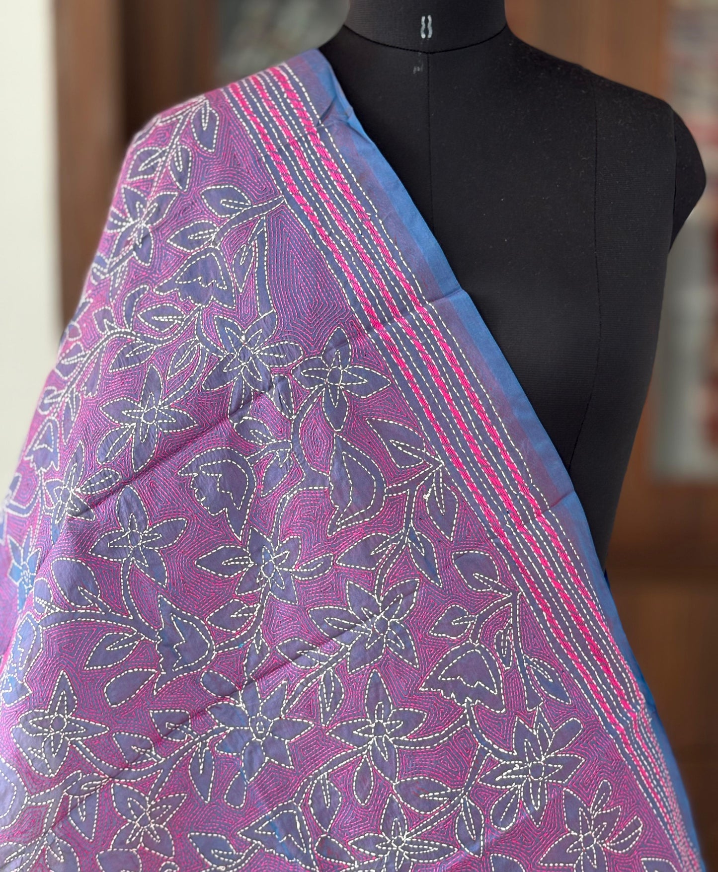 Kantha Art Silk Stole 22"