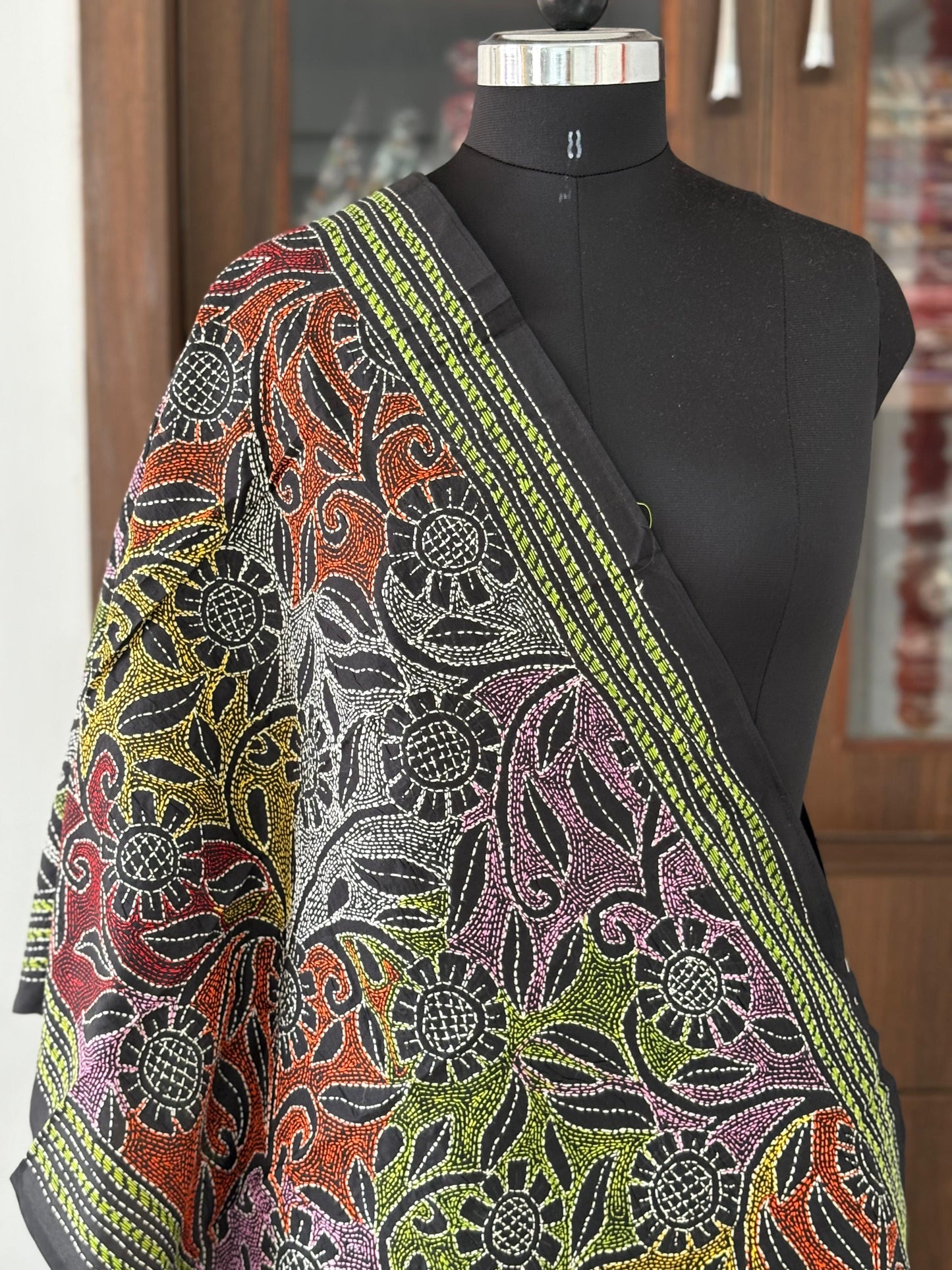 Kantha Art Silk Stole 22"
