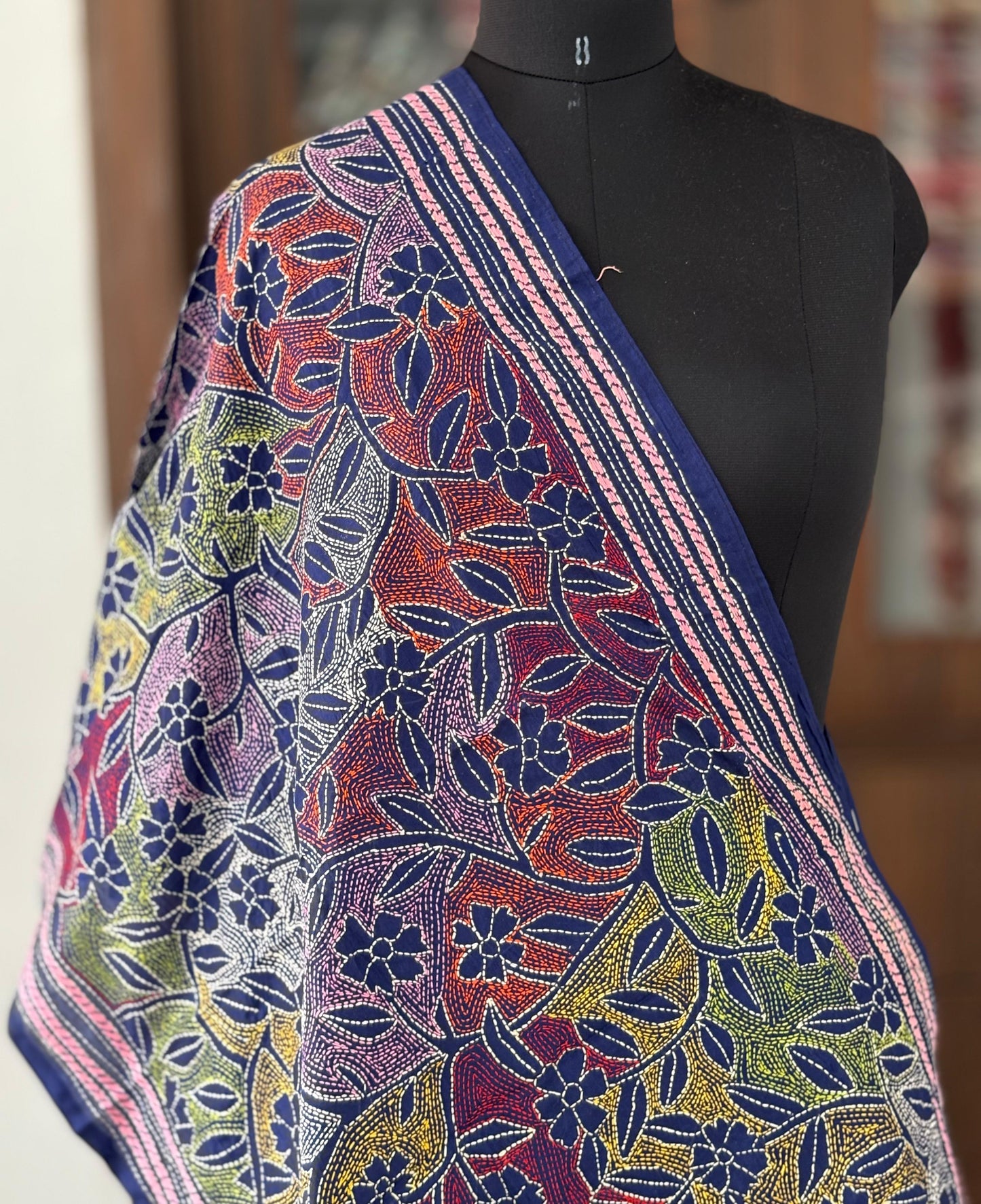 Kantha Art Silk Stole 22"
