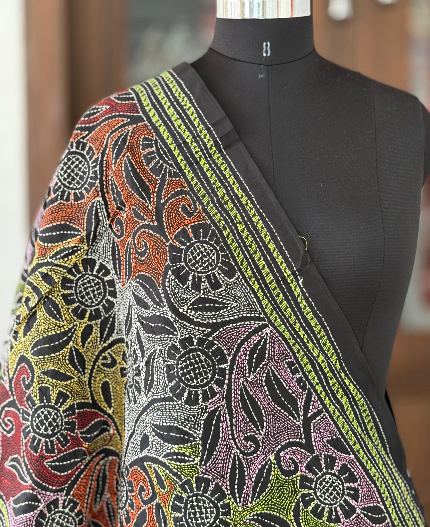 Kantha Art Silk Stole 22"