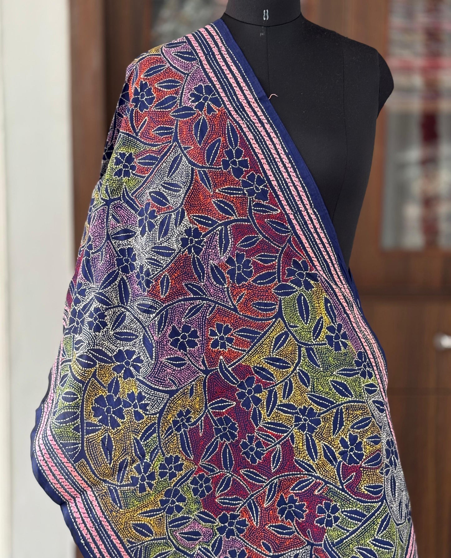 Kantha Art Silk Stole 22"