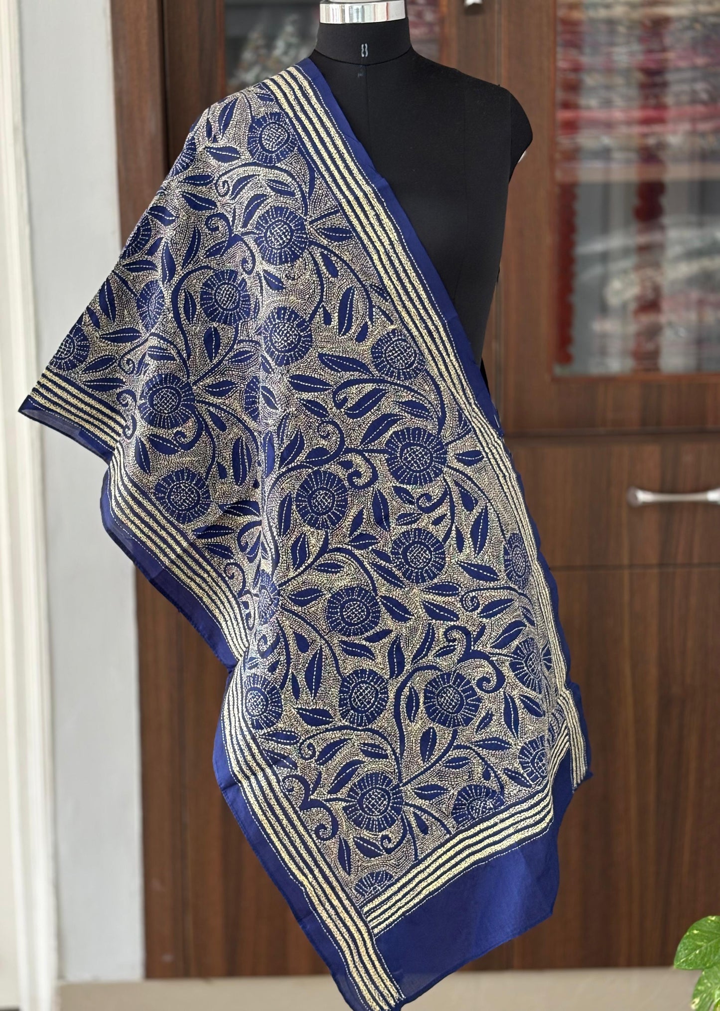 Kantha Art Silk Stole 22"