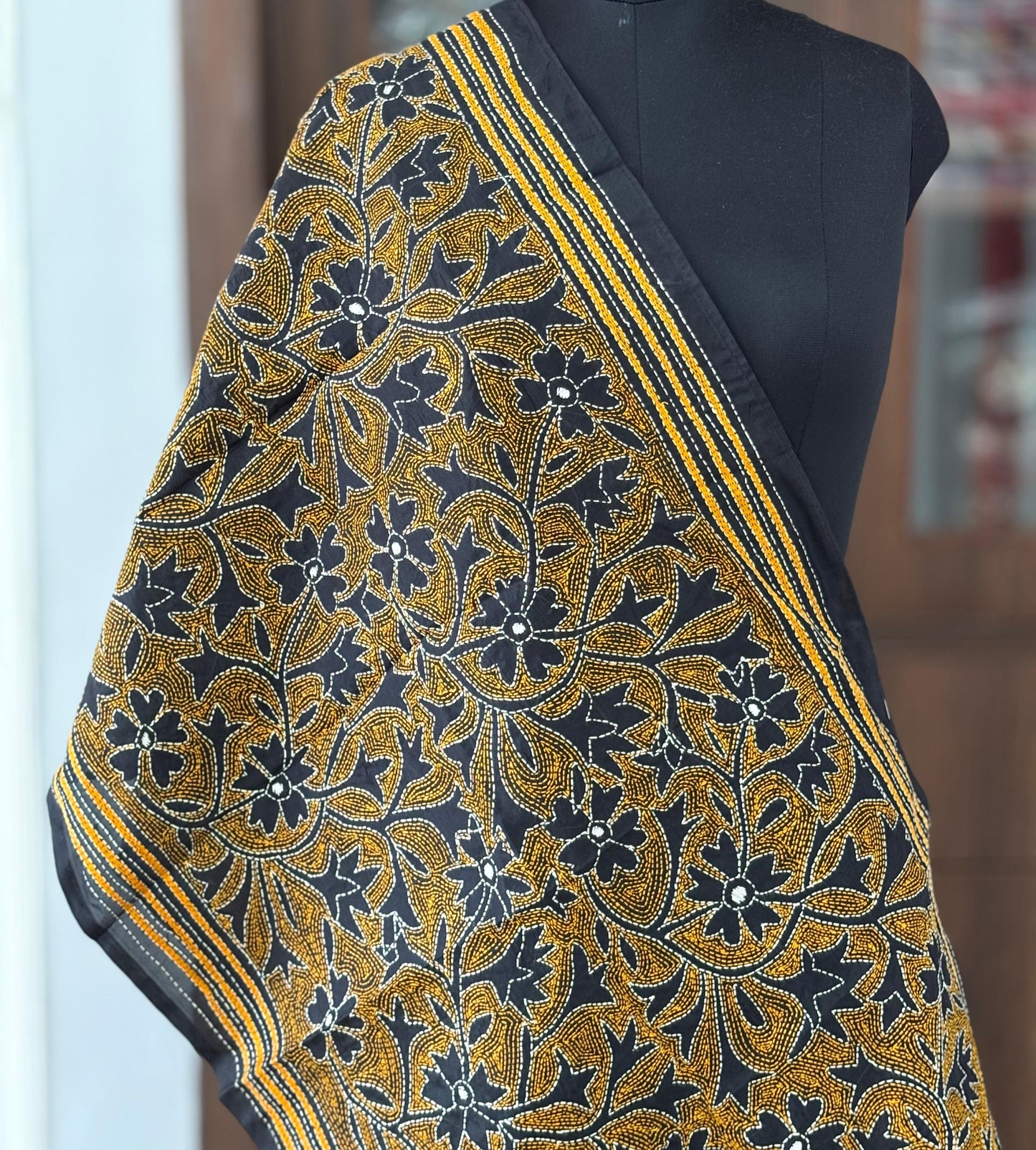 Kantha Art Silk Stole 22"
