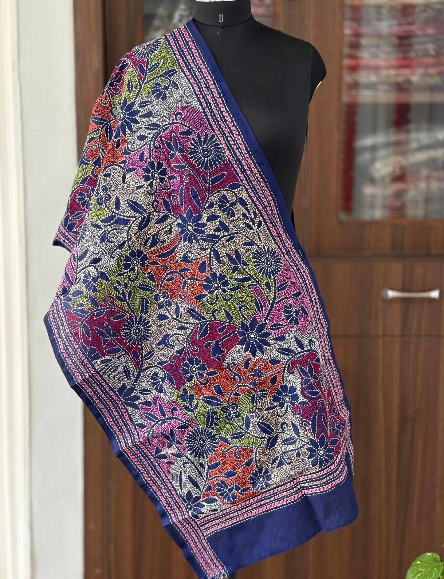 Kantha Art Silk Stole 22"