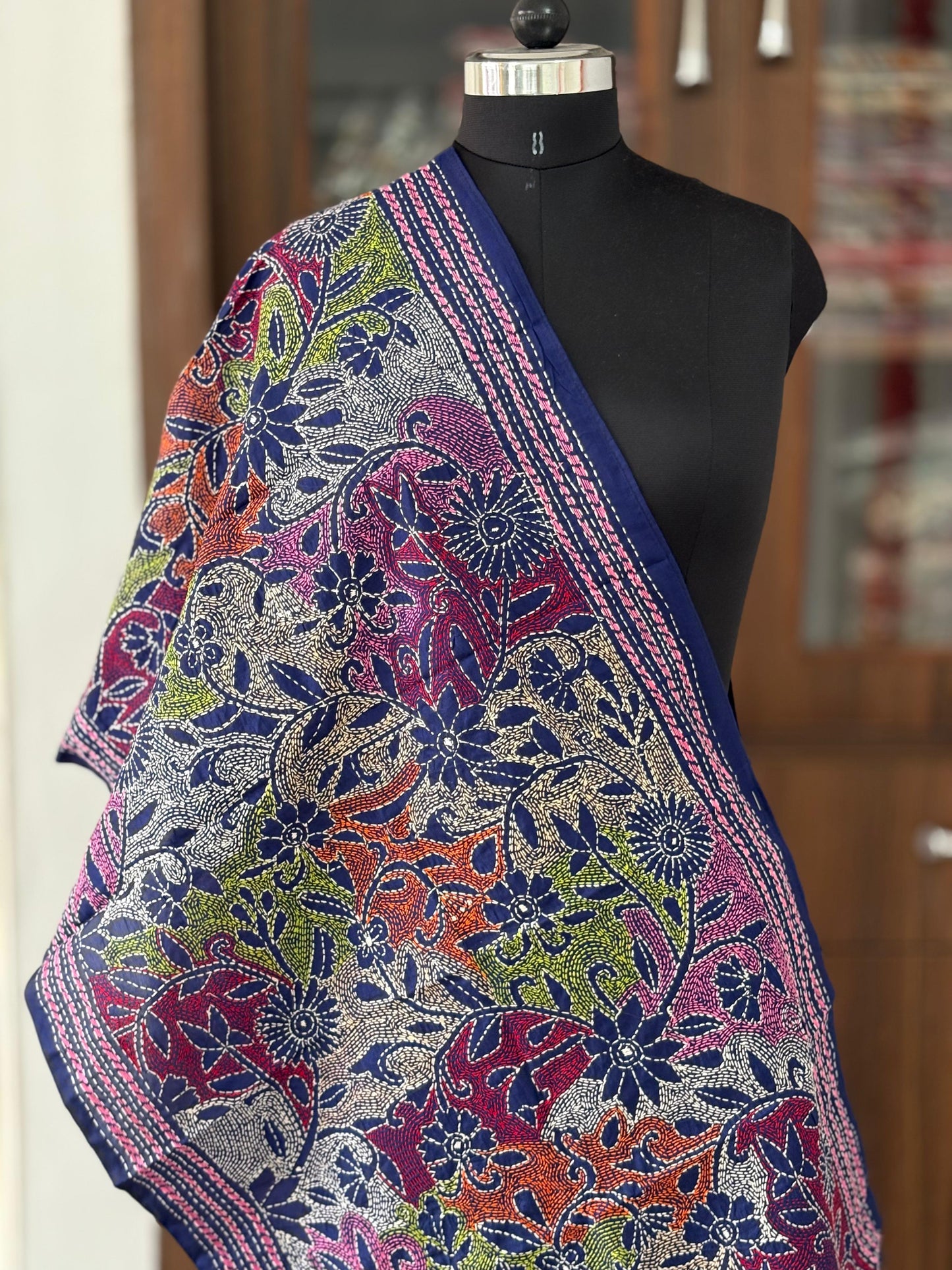 Kantha Art Silk Stole 22"