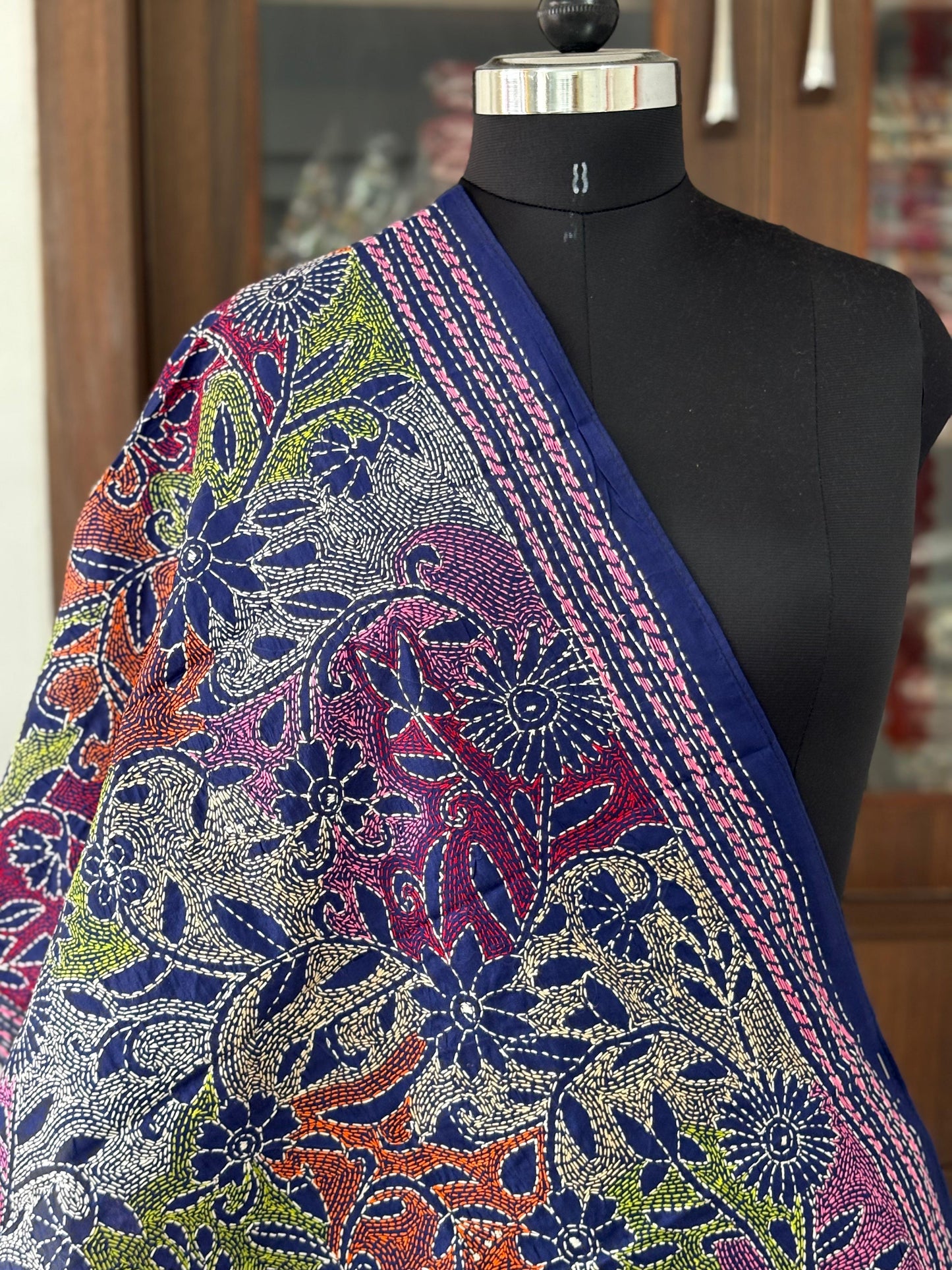 Kantha Art Silk Stole 22"