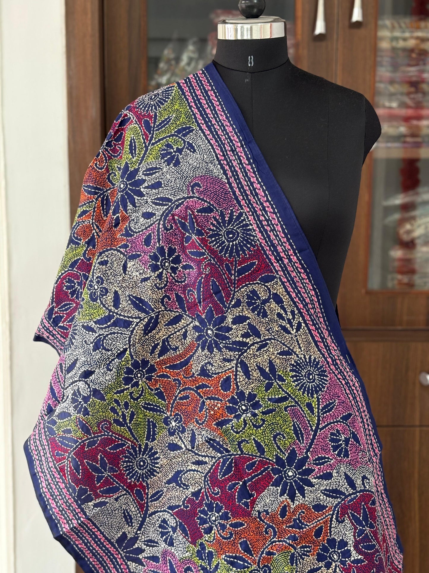 Kantha Art Silk Stole 22"