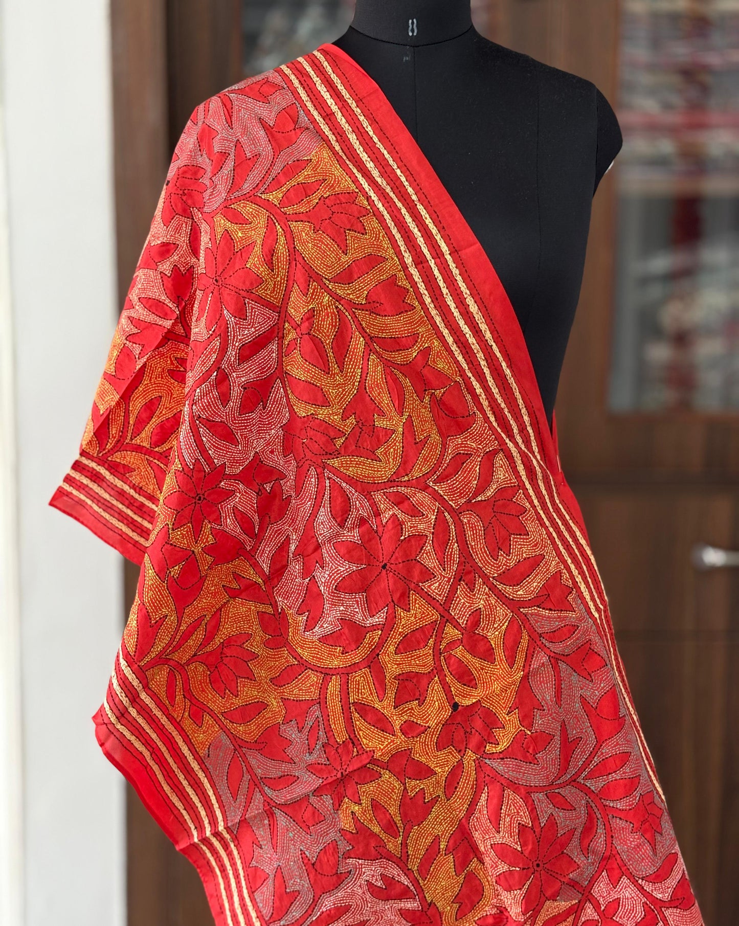 Kantha Art Silk Stole 22"