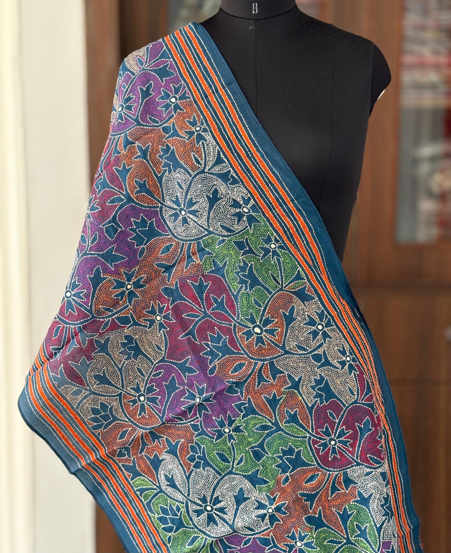 Kantha Art Silk Stole 22"