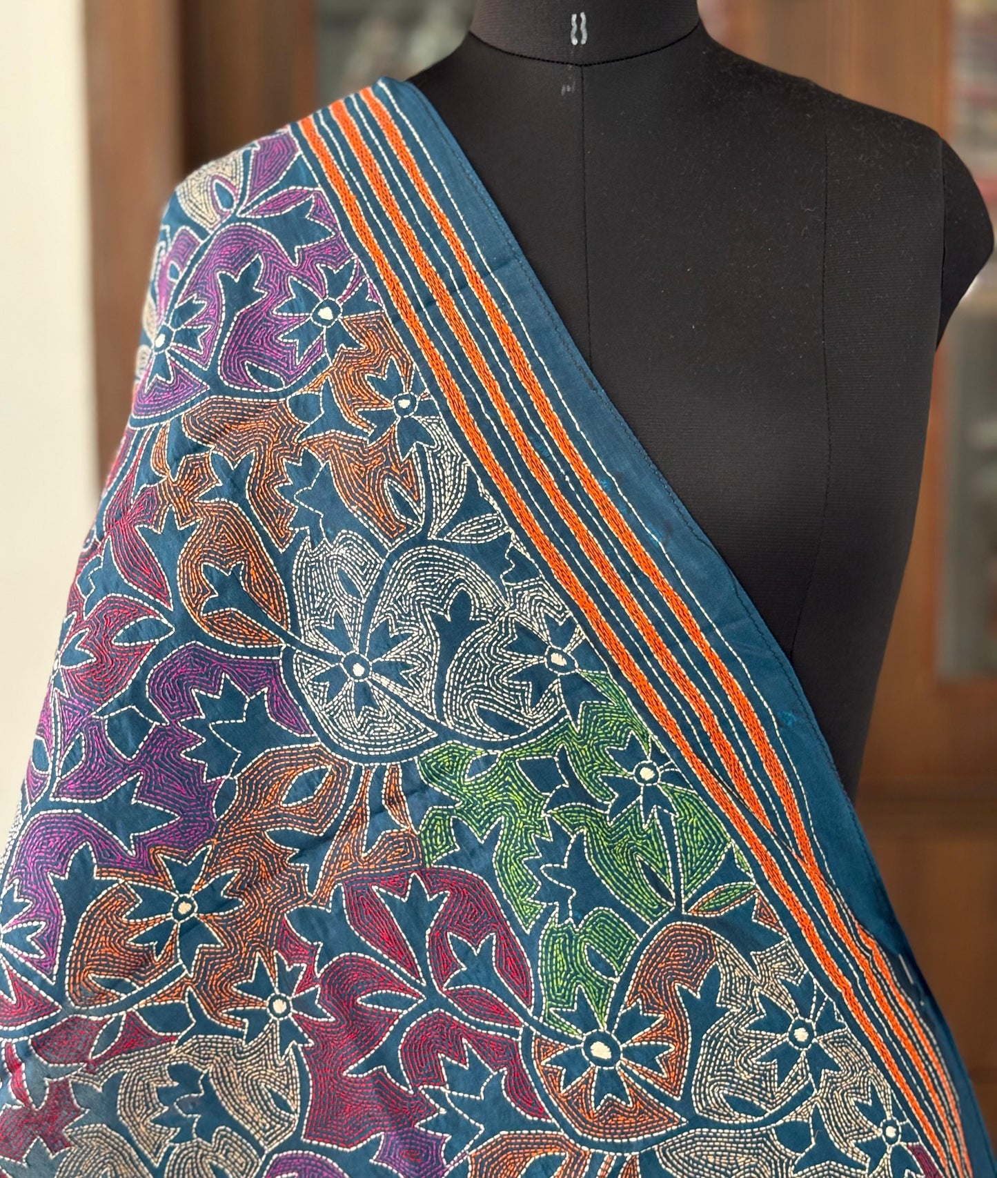 Kantha Art Silk Stole 22"