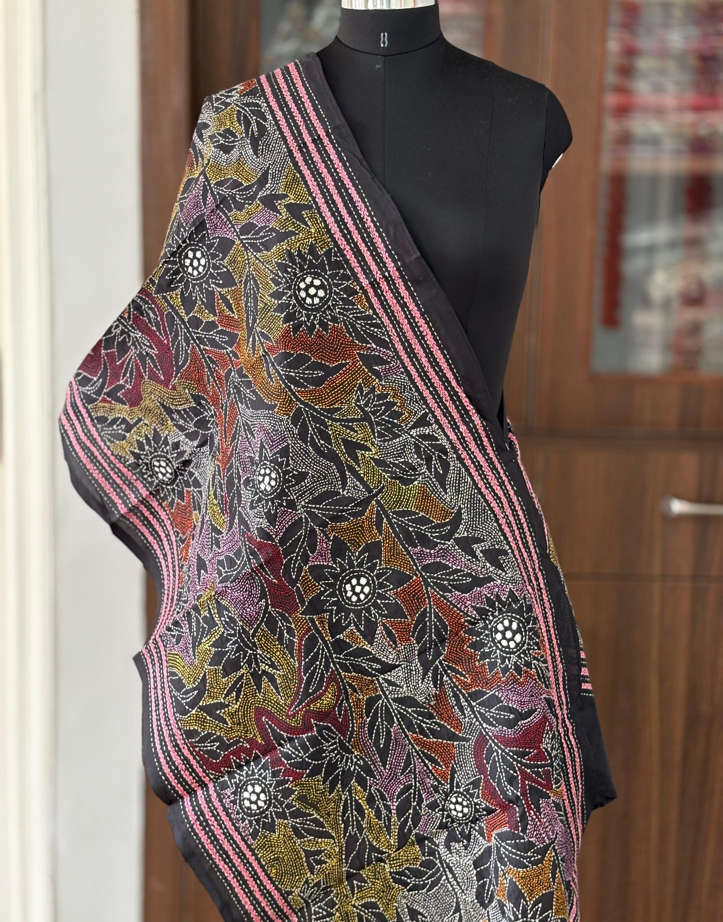 Kantha Art Silk Stole 22"