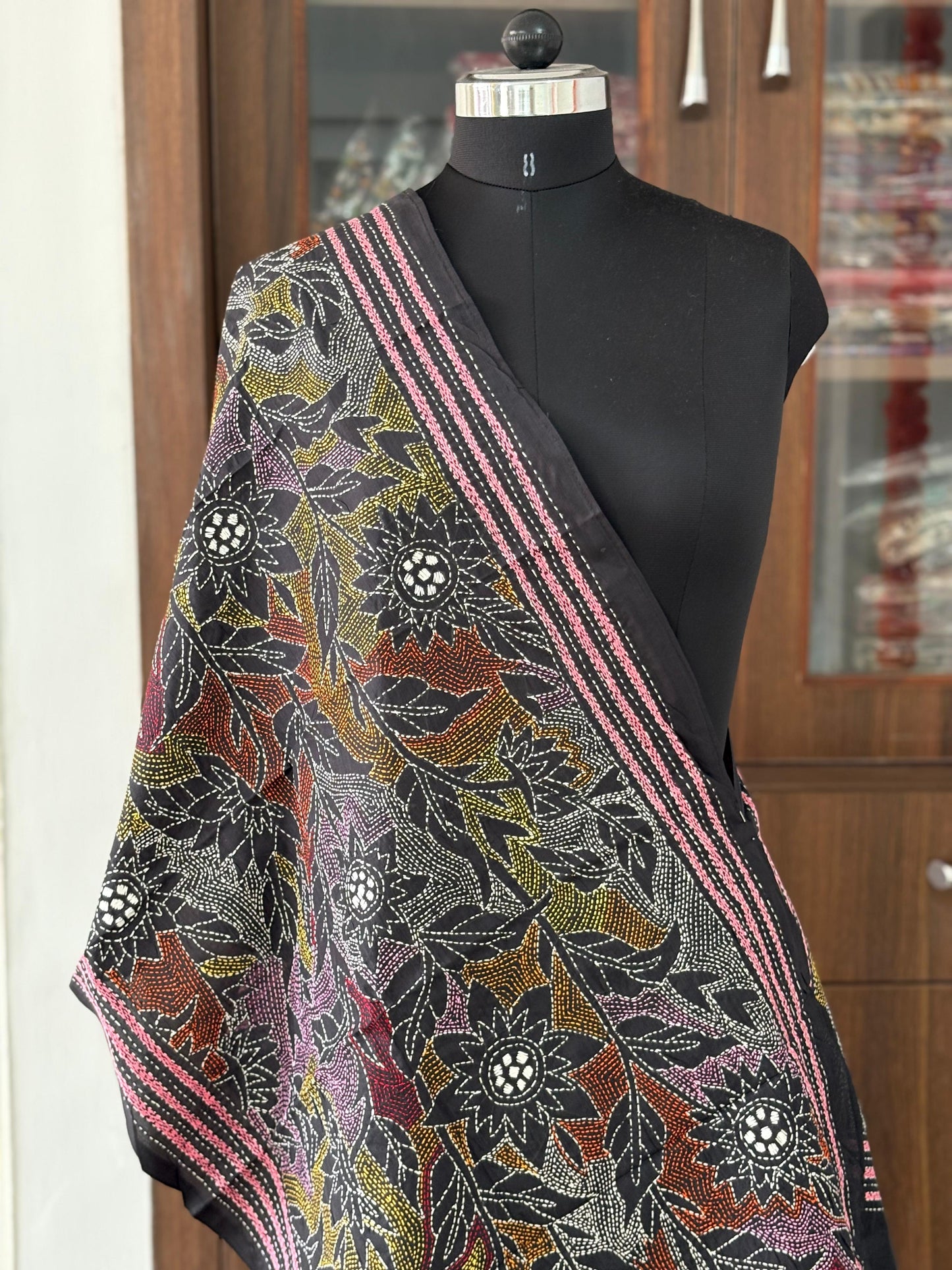 Kantha Art Silk Stole 22"