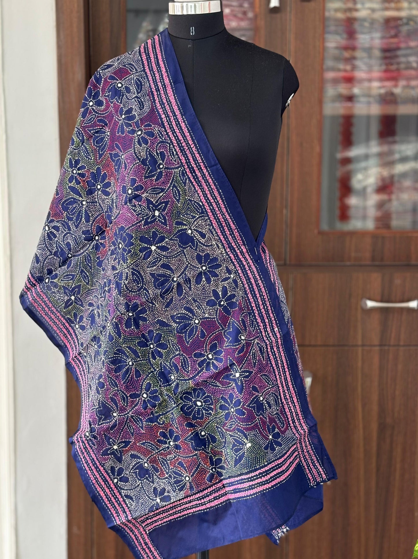 Kantha Art Silk Stole 22"