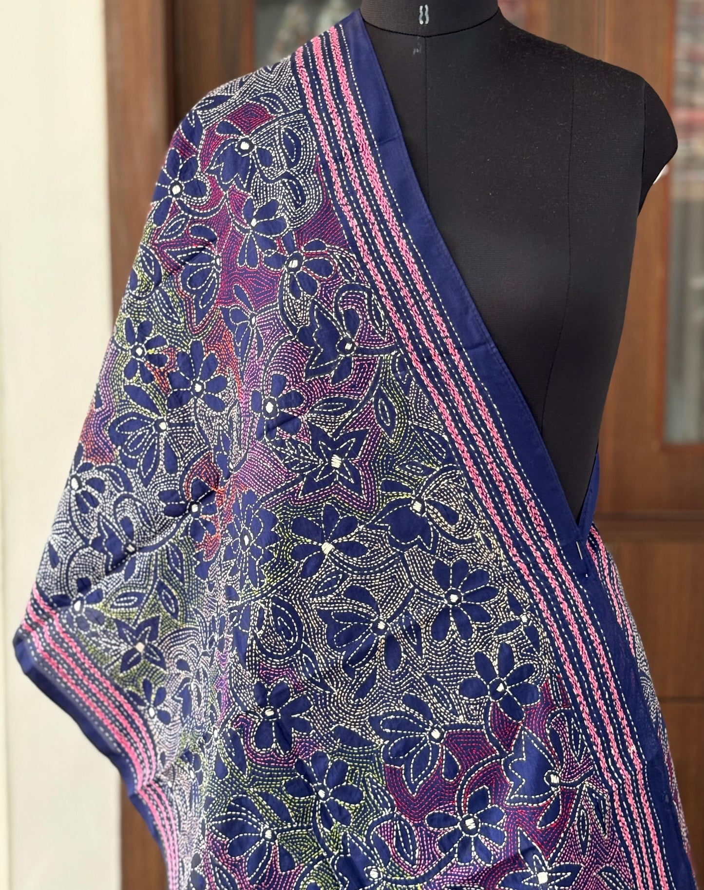 Kantha Art Silk Stole 22"