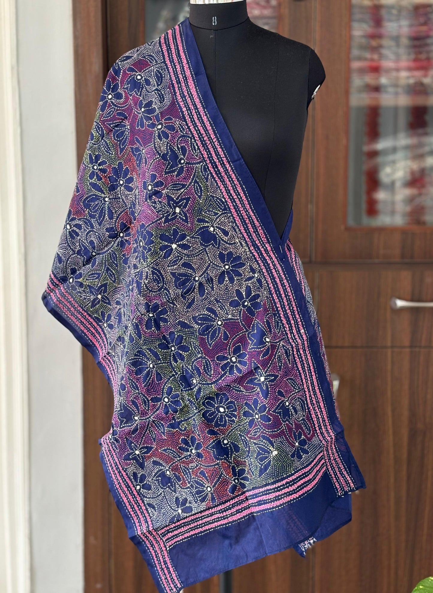 Kantha Art Silk Stole 22"