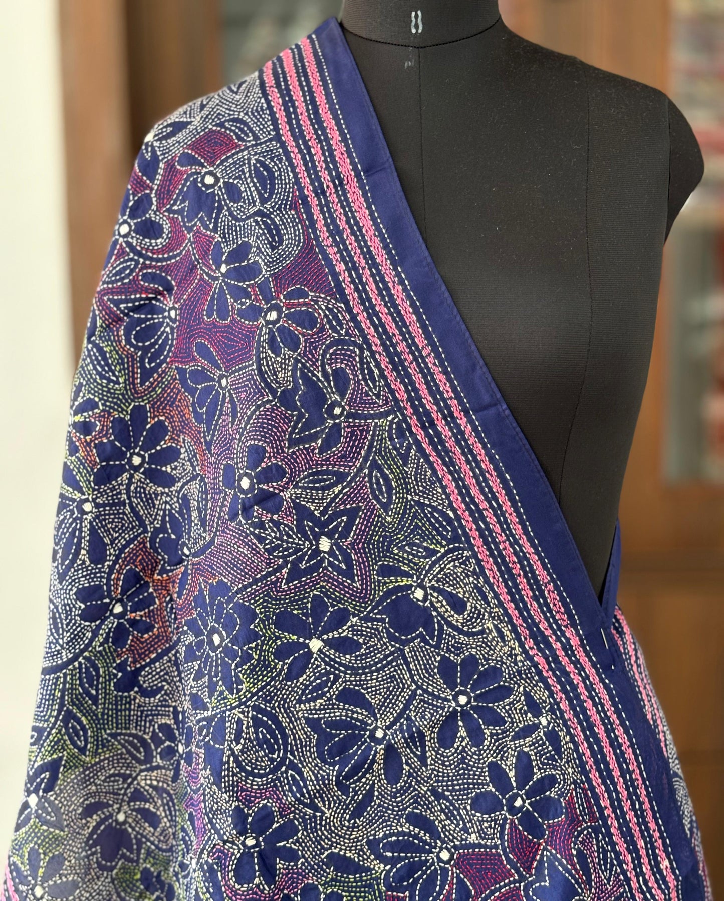 Kantha Art Silk Stole 22"