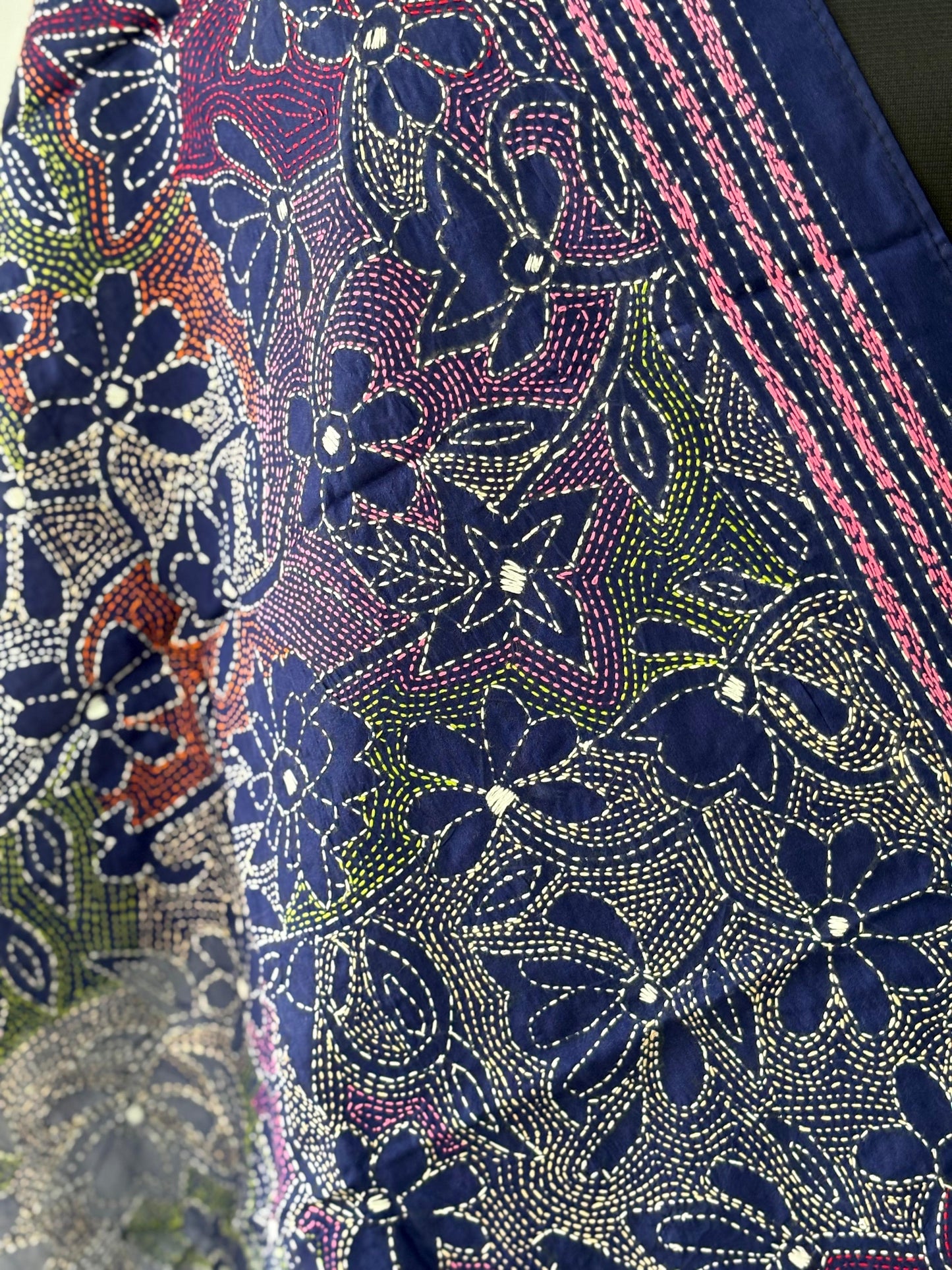 Kantha Art Silk Stole 22"