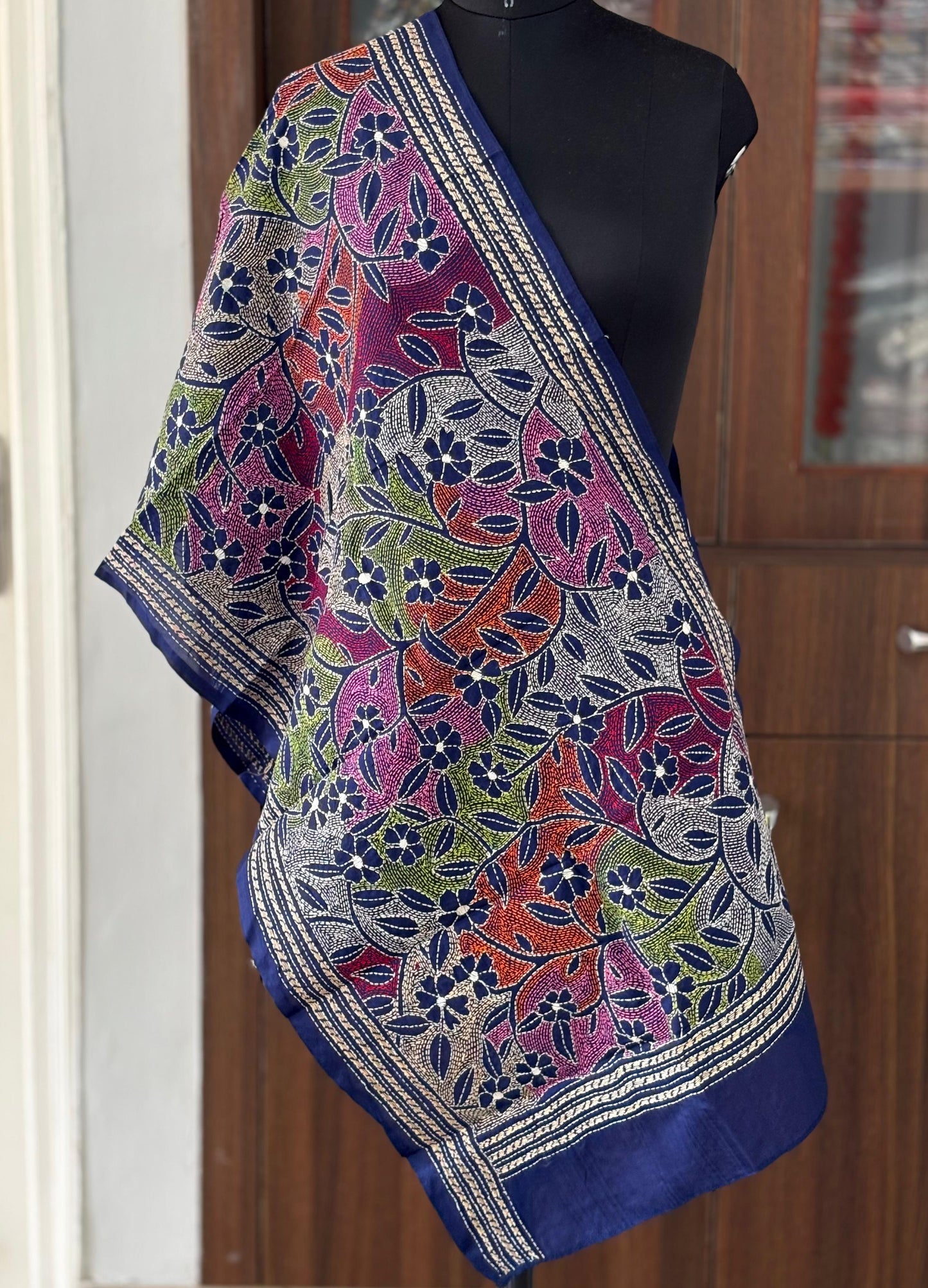 Kantha Art Silk Stole 22"