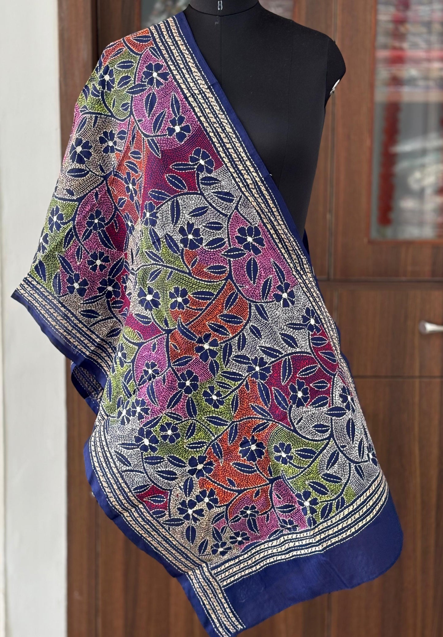 Kantha Art Silk Stole 22"