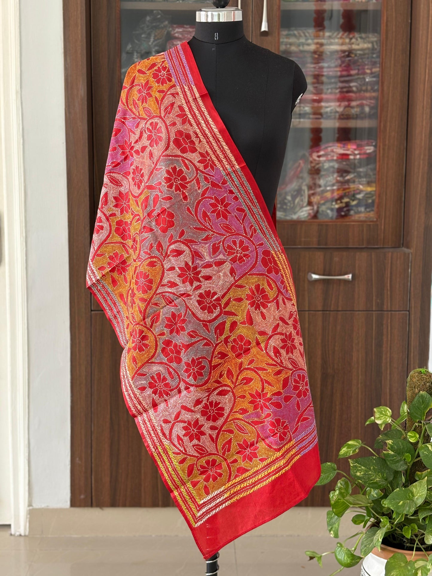 Kantha Art Silk Stole 22"