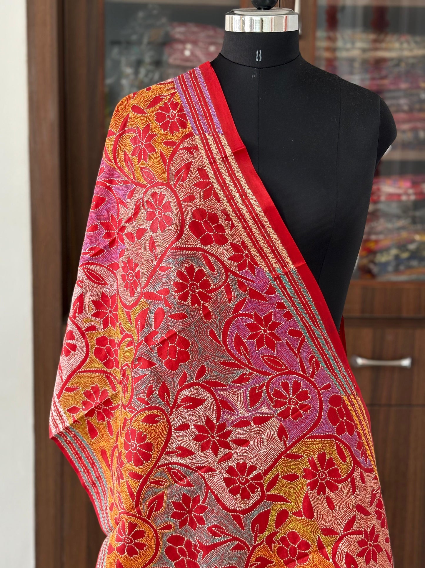 Kantha Art Silk Stole 22"