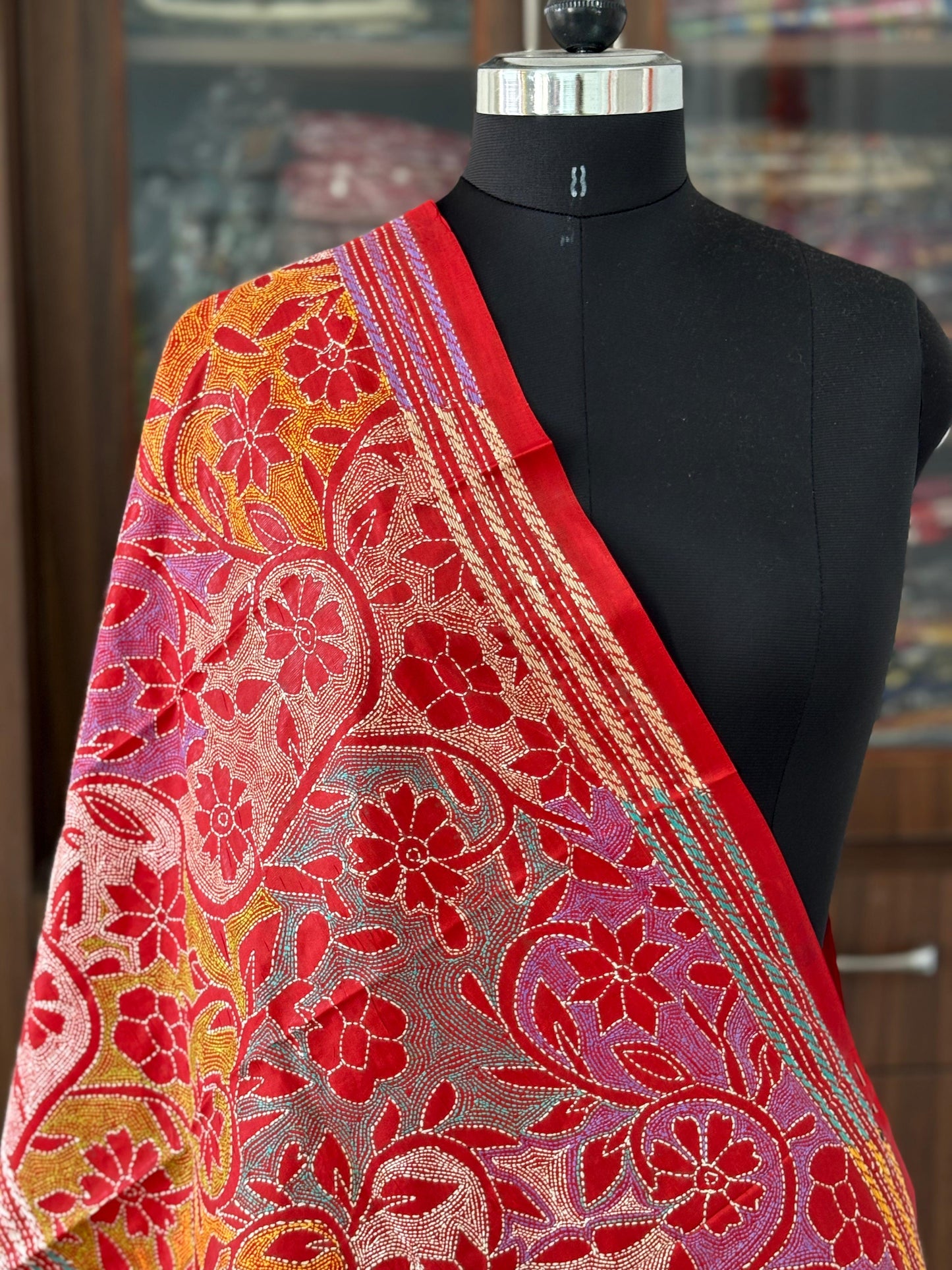 Kantha Art Silk Stole 22"