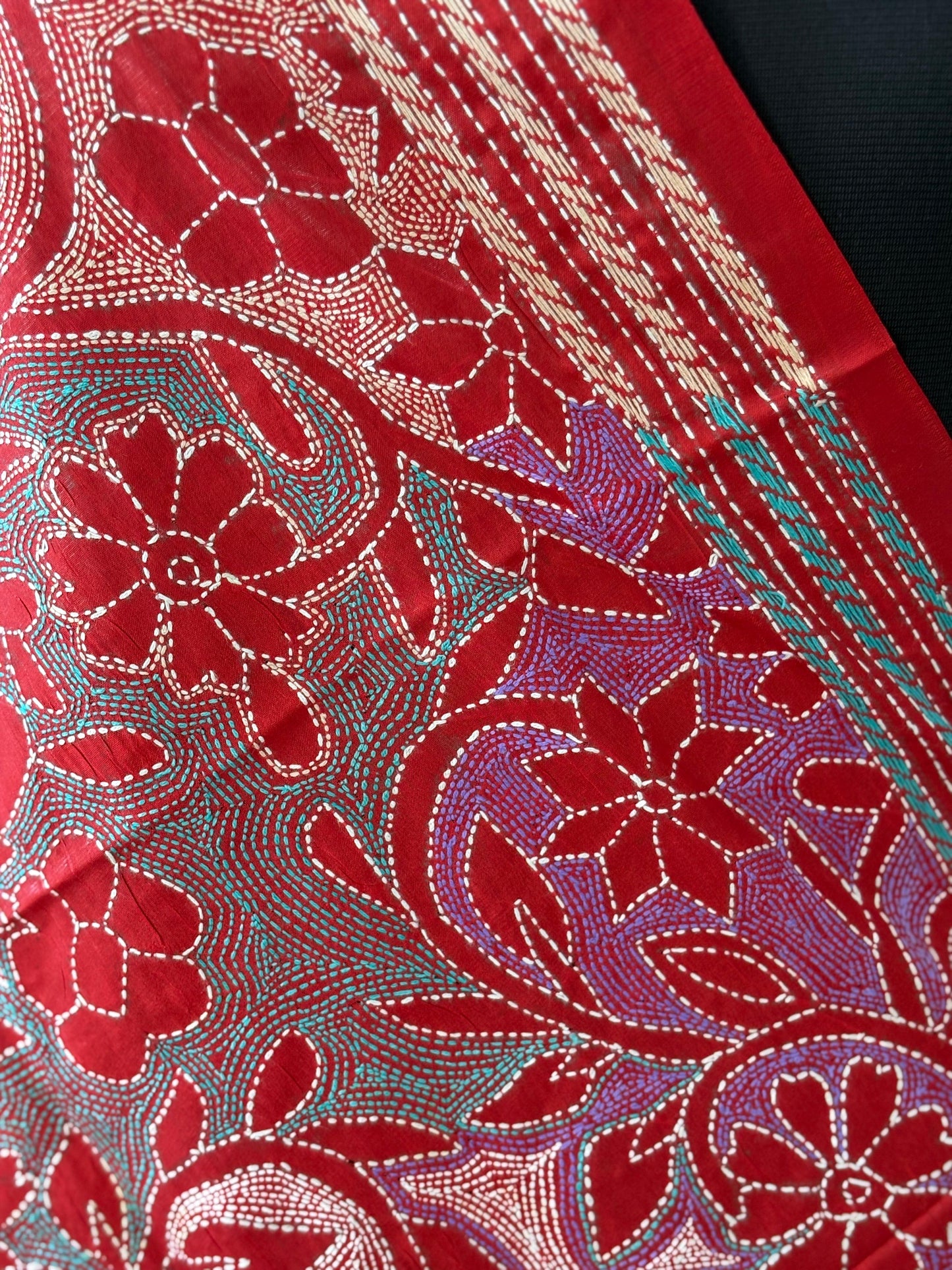 Kantha Art Silk Stole 22"