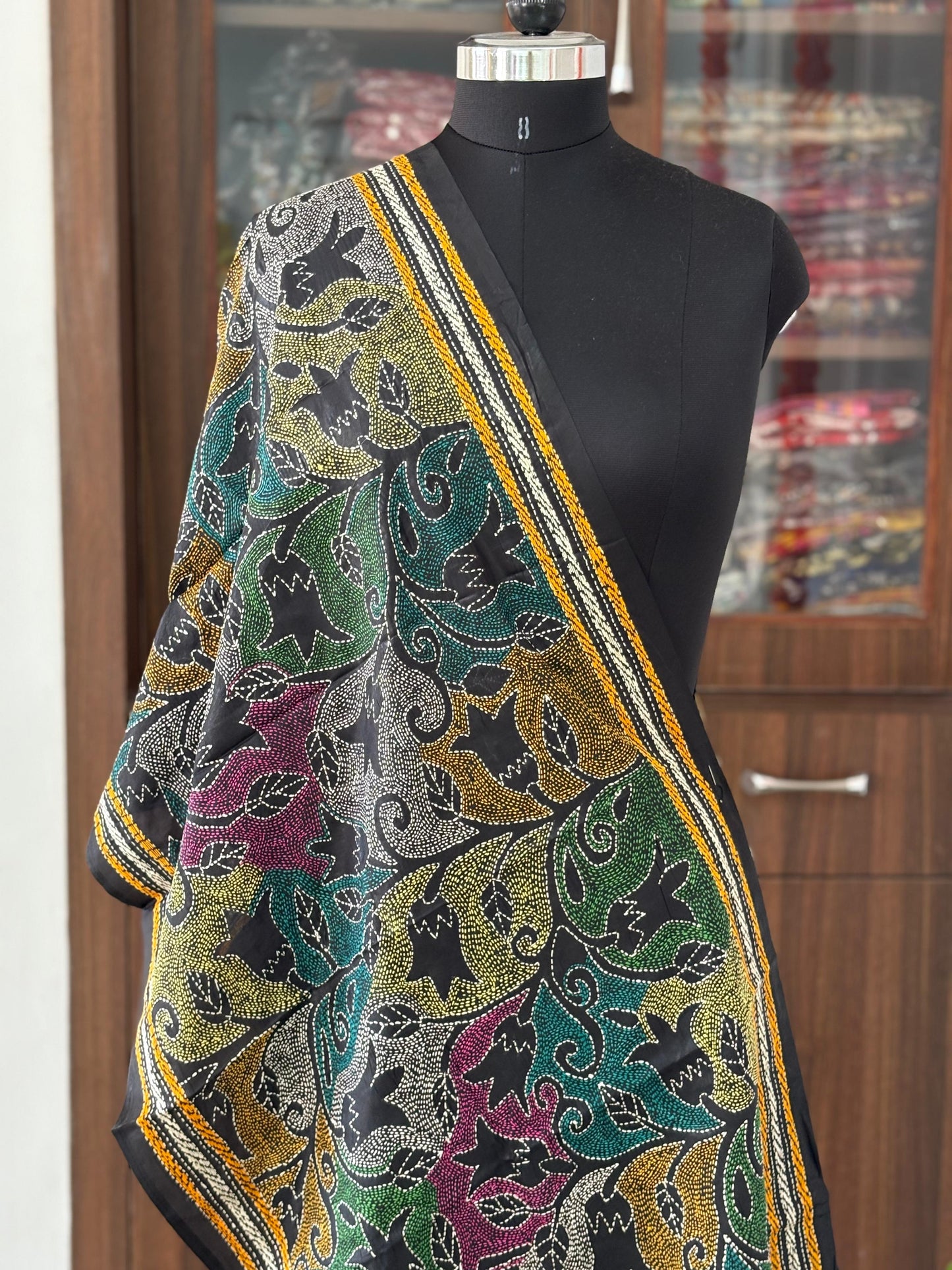 Kantha Art Silk Stole 22"