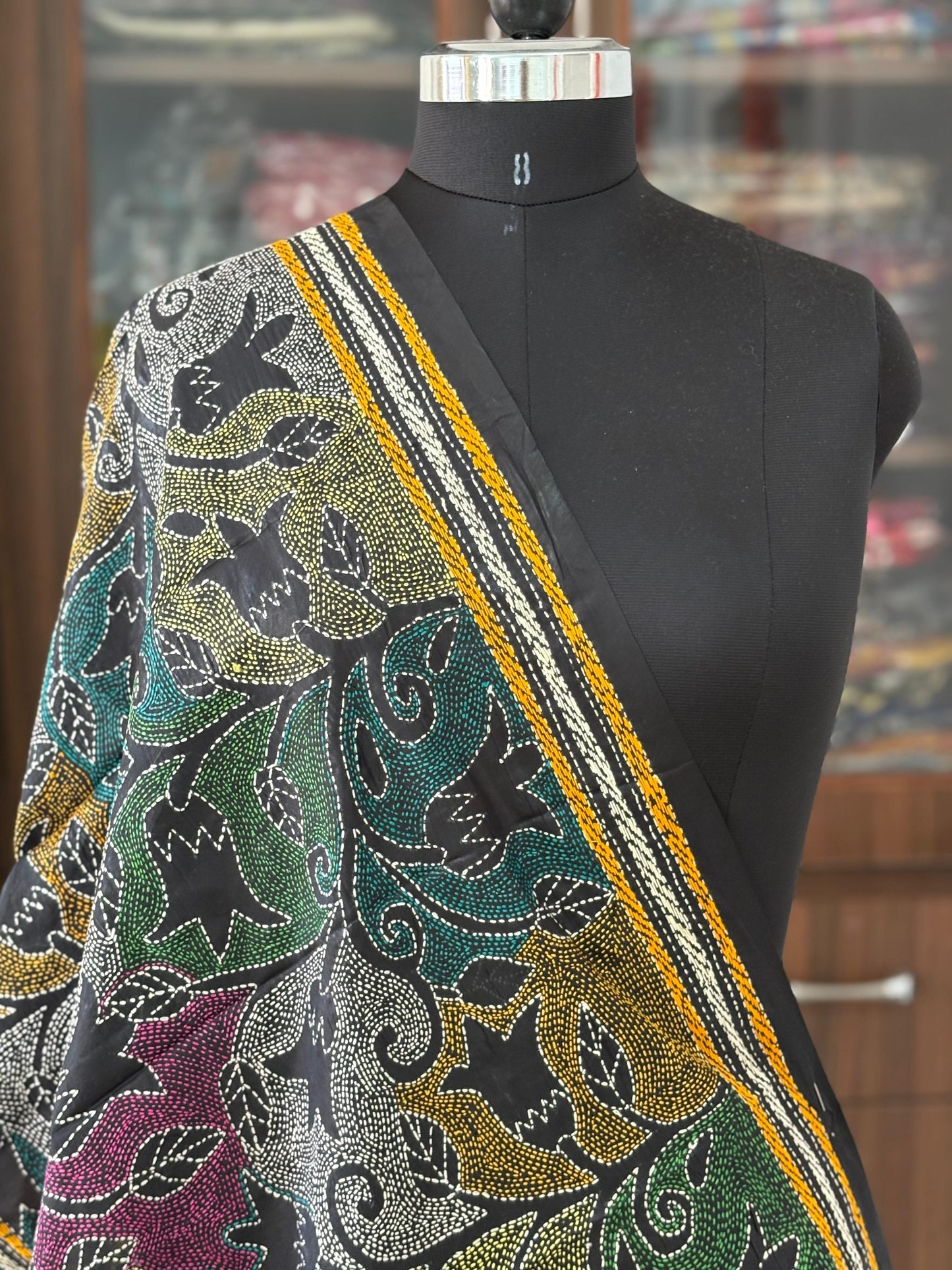 Kantha Art Silk Stole 22"