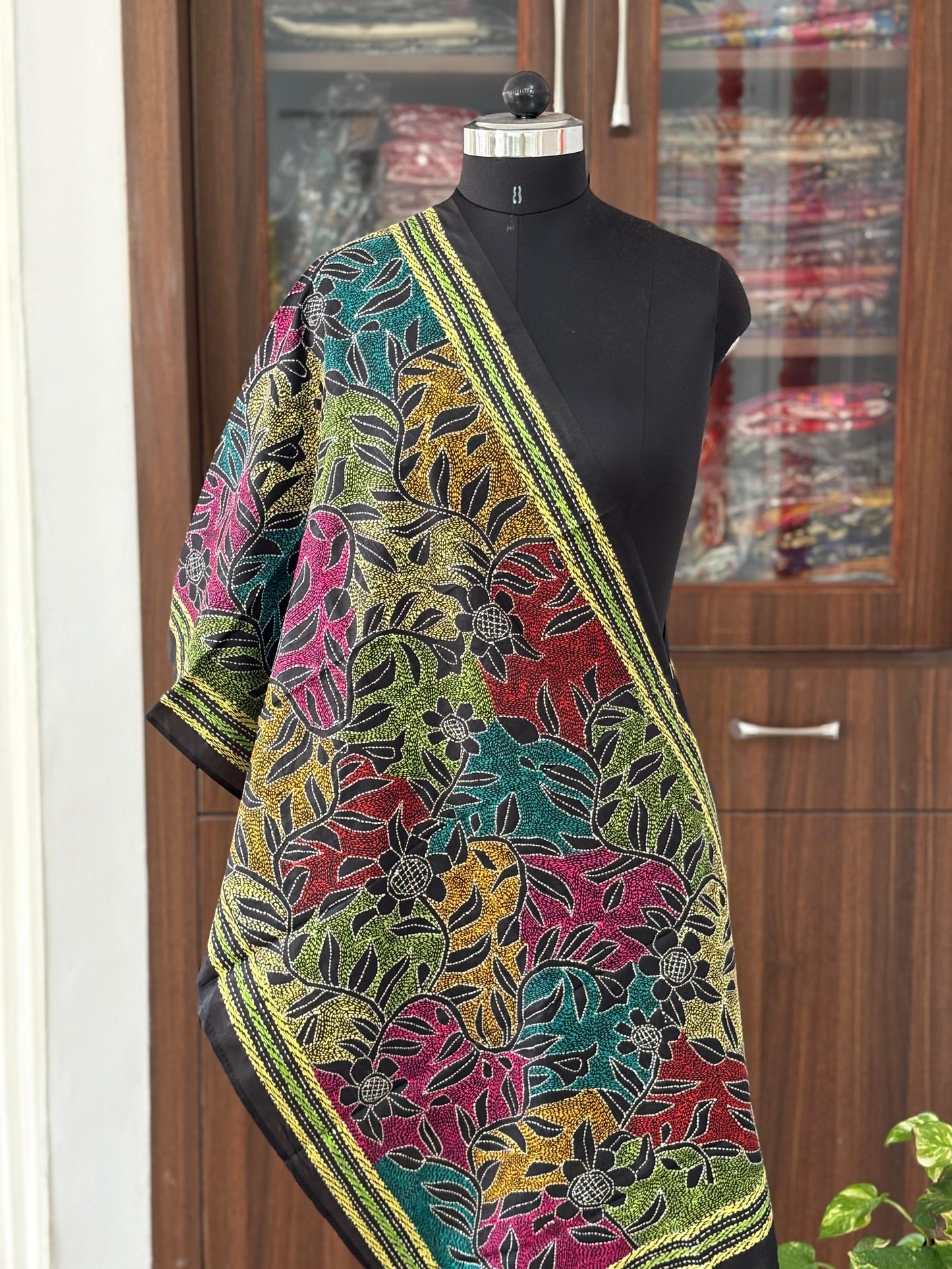 Kantha Art Silk Stole 22"