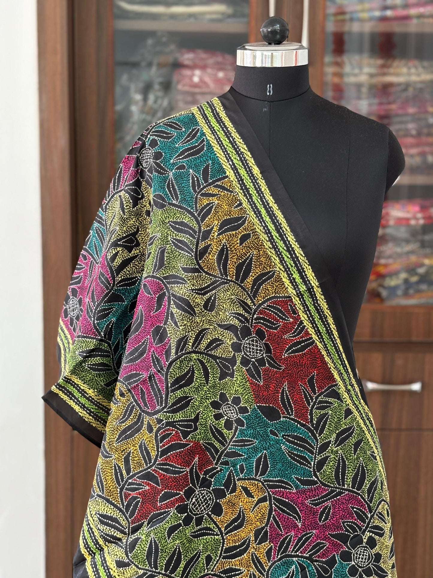 Kantha Art Silk Stole 22"