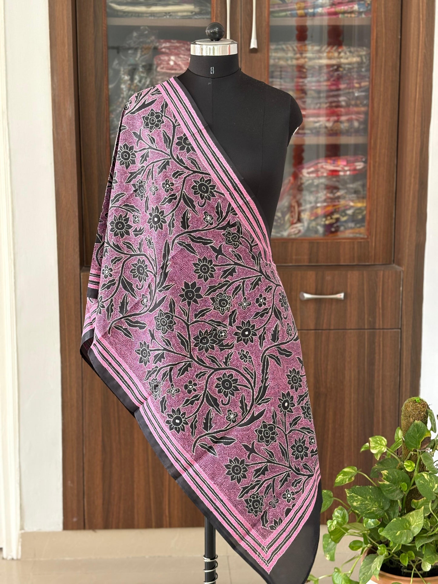 Kantha Art Silk Stole 22"