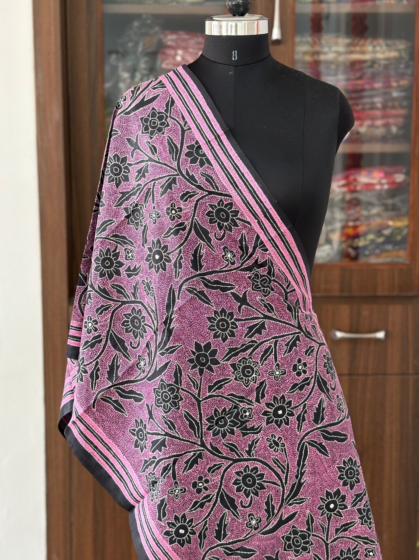 Kantha Art Silk Stole 22"