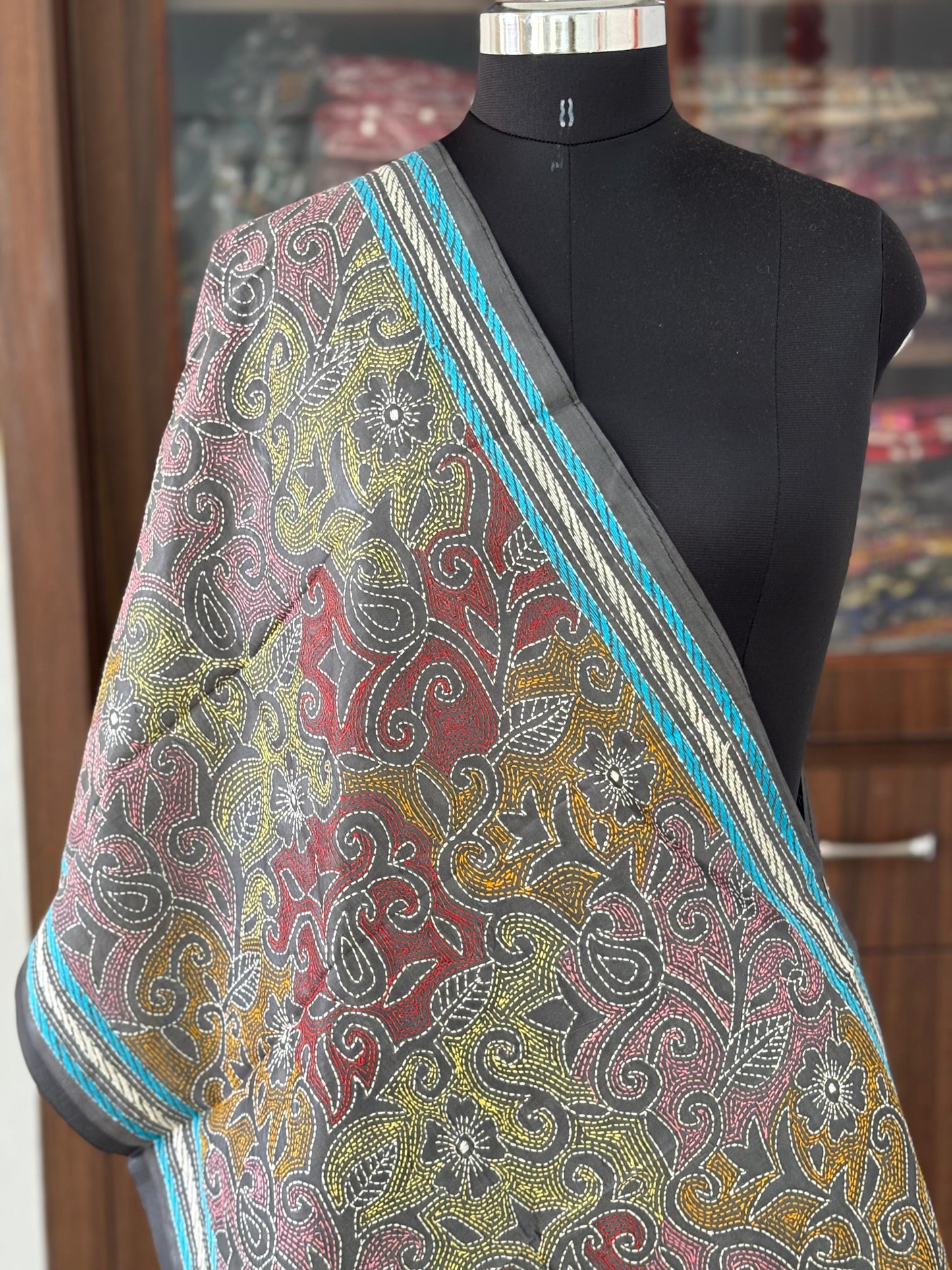 Kantha Art Silk Stole 22"