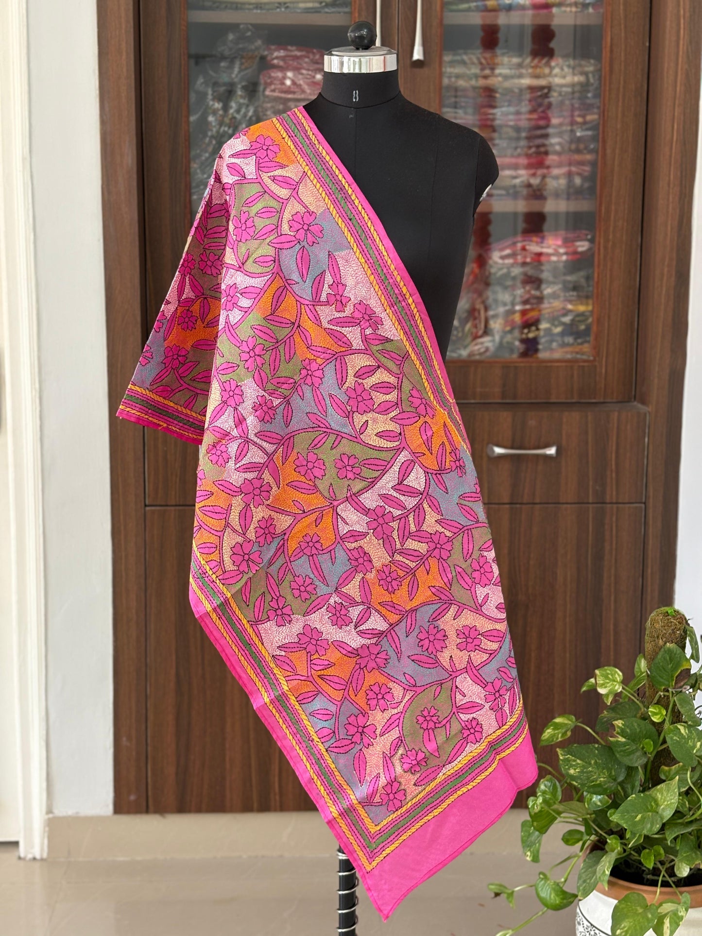 Kantha Art Silk Stole 22"