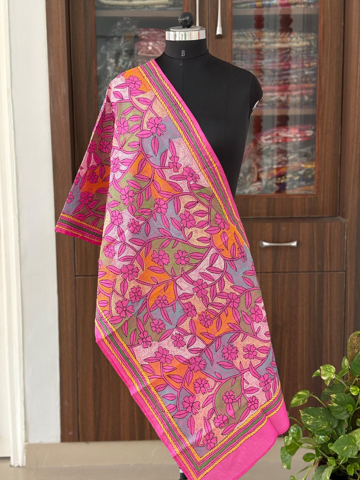 Kantha Art Silk Stole 22"